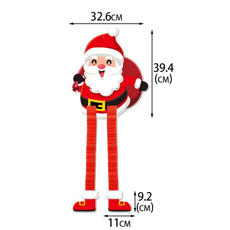 Nuevos productos transfronterizos Navidad colgante retráctil fiesta panal retráctil Santa decoración muñeco de nieve alce