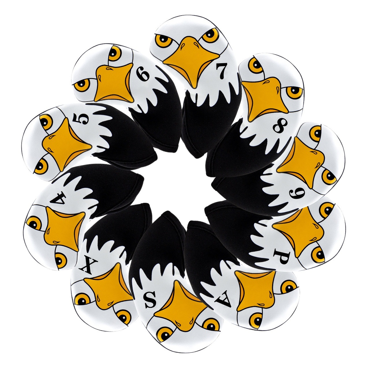 Golf Club manga en stock Venta caliente buceo material hierro cabeza cubierta hierro varilla manga conjunto 10 unids/set