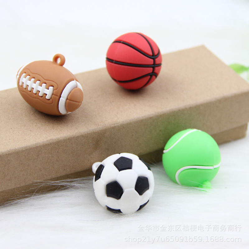 Creative football basketball tennis keychain PVC