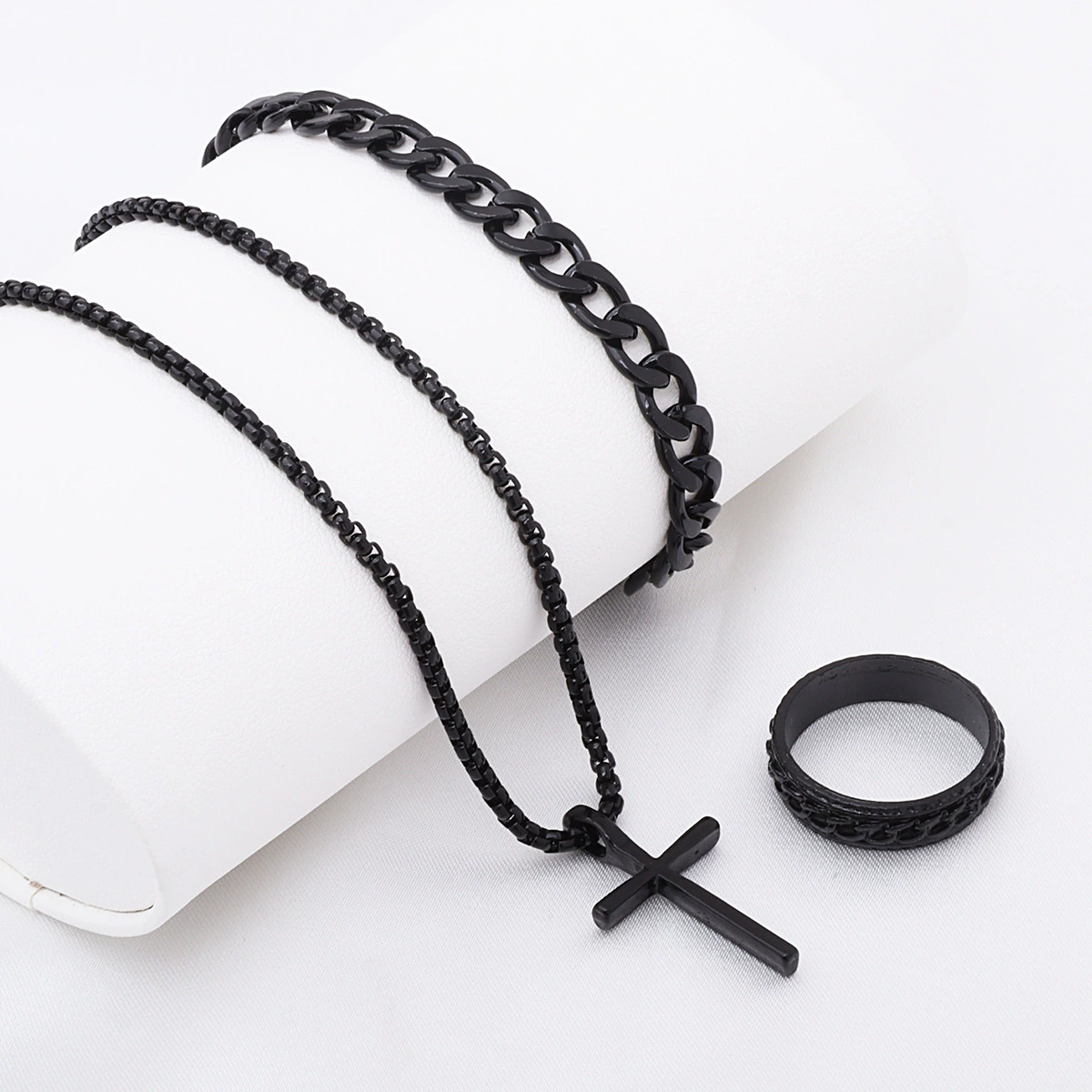 2025 горячая новинка для трансграничных продаж: крестообразный кулон, модный мужской браслет в стиле хип-хоп, ретро-украшение