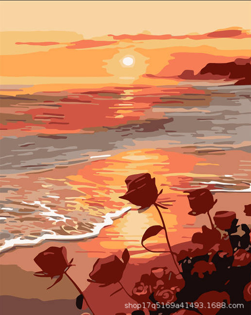 Pintura al óleo digital DIY pintura al óleo hecha a mano para colorear lona núcleo de pintura acrílica serie de estilo explosivo al por mayor y al por menor