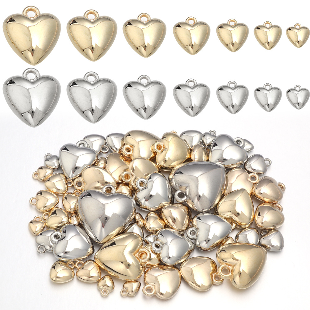 20 PCS/Package 8*10mm CCB Heart Shape Pendant display picture 3