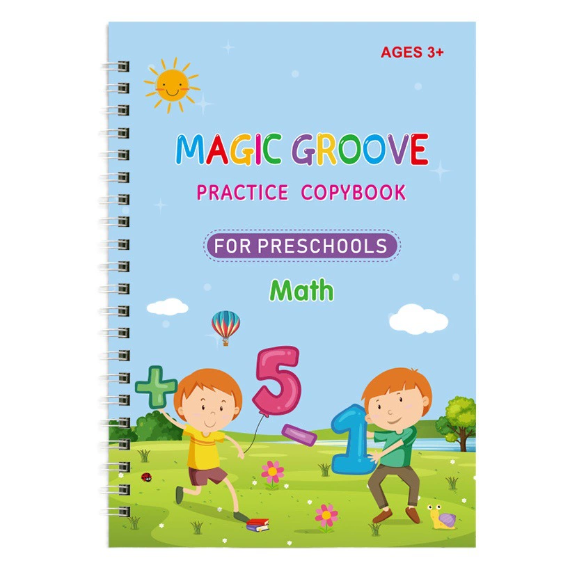 Маленький Размер 19*13 см трансграничная английская версия От 3 до 6 лет Детская тетрадь с канавками ручка для управления обучением студентов Волшебная тетрадь для практики