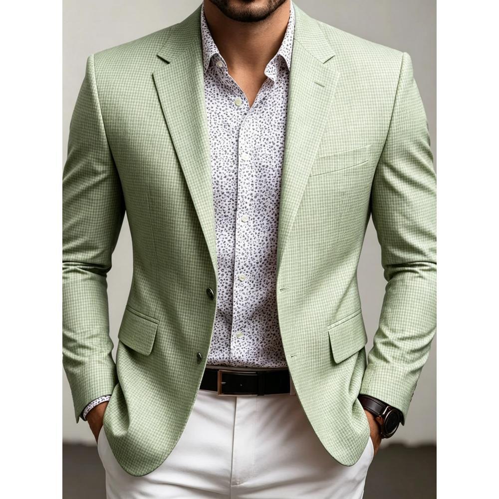 Comercio exterior transfronterizo hombre delgado moda traje casual de color sólido clásico versátil primavera y otoño delgado chaqueta de traje