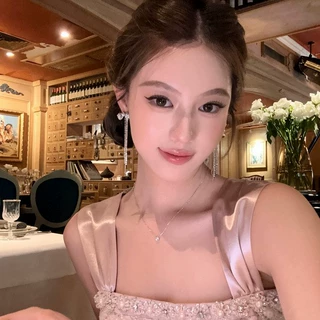 18k真金电镀锆石流苏耳钉轻奢高级感时尚夸张耳环个性小众耳饰女