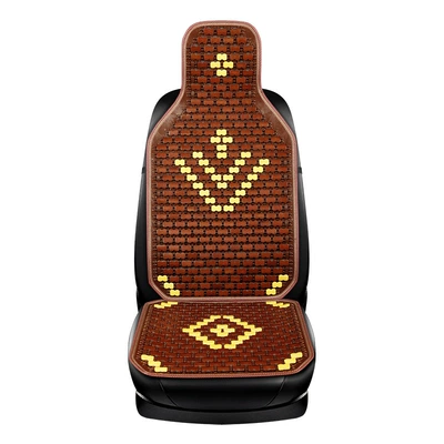 Car Seat Cushion Summer Truck Seat Cushion Cooling Pad Single Piece Seat Car Pad Bamboo Cooling Mat Ice Pad Rear Ventilation for Long Sitting (Cool pad) - bamboo-rhyme-coffee-style-one-square-mat