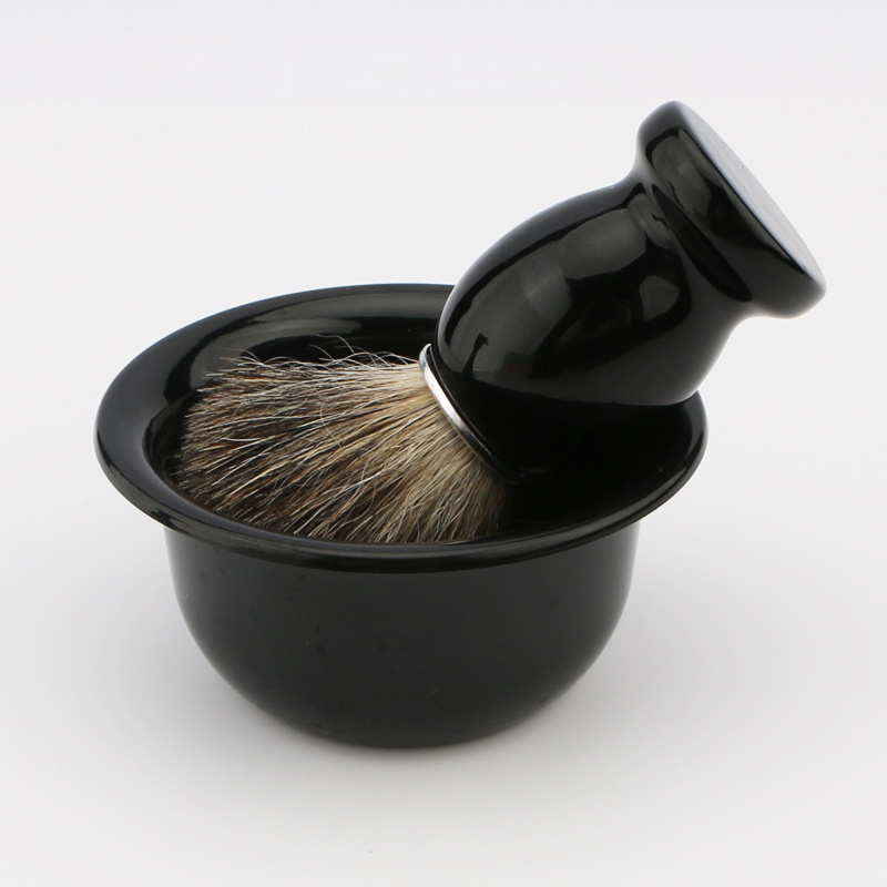 Cepillo para barba de hombre aprobado por la fábrica, cepillo de afeitar de pelo mixto de animales, herramienta de afeitado para hombre, cuidado del cabello