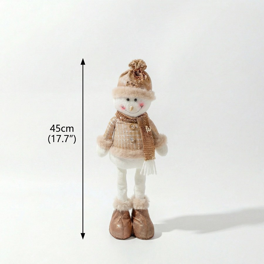 Muñeco Telescópico Navideño de Tela Decorativo para Navidad