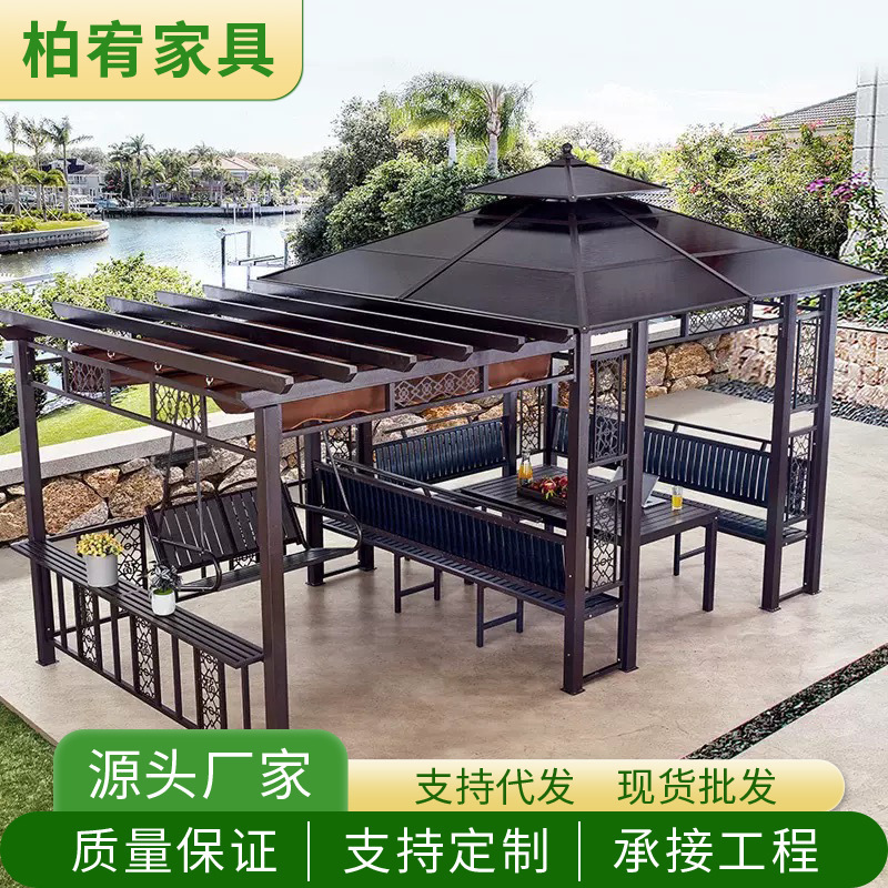 Outdoor Courtyard Pavilion Villa Sunshade Tent Mobile Outdoor Leisure Garden Farmhouse Homestay Four Corners Sun Room