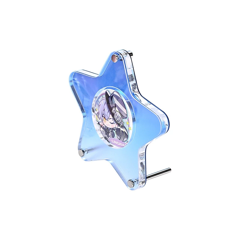 Acrylic badge, stand, removable storage system, (Physicals)