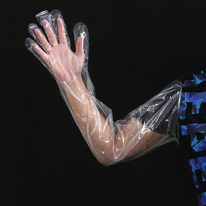 Factory wholesale thickened veterinary disposable long sleeve gloves pig cattle sheep inspection insemination thickened long sleeve gloves 