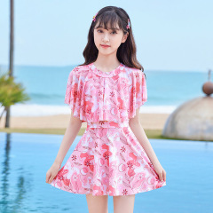 Children's swimsuit, 2023 new summer one-piece swimsuit for girls, suitable for small, medium, and large children, princess-style cute swimming set for girls