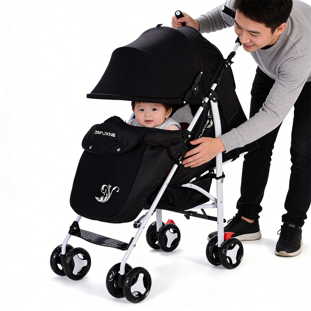 Cochecito de bebé puede sentarse y mentir paraguas de bebé coche súper ligero plegable niños BB caminando bebé artefacto cuatro estaciones