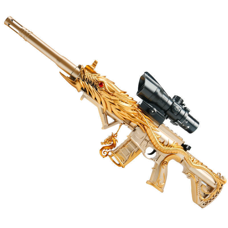 Children's simulation toy gun eat chicken m416 five-claw Golden Dragon soft bullet gun pull bolt loaded boy interactive shooting wholesale