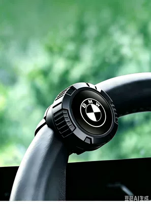 metal bearing type, one-hand steering – Steering wheel booster - bmw-logo-steering-wheel-knob