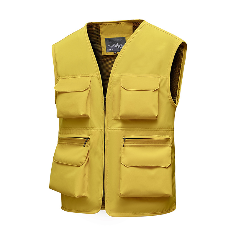 Función de montaña de alta gama para exteriores Chaleco de chaleco multibolsillo Chaleco para fotógrafo de pesca para hombre Chaleco de herramientas personalizado