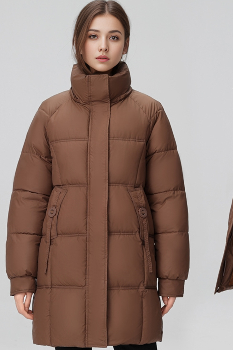 Abbigliamento da donna Giacca calda giacca di cotone per donna di media lunghezza 2024 nuova giacca invernale con cappuccio di alta qualità e ampia_voghion.com