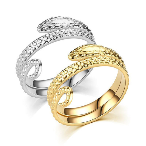  European and American retro ins cold wind lava series open titanium steel ring women's French simple ring tail ring