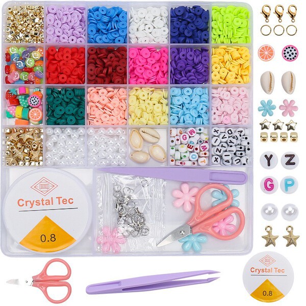 Acrylic beads with letters