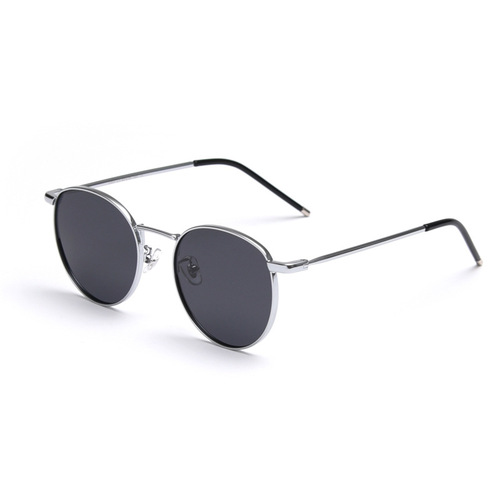 D017 Korean style polarized metal sunglasses sunglasses for women with round frame retro ins personalized glasses for men