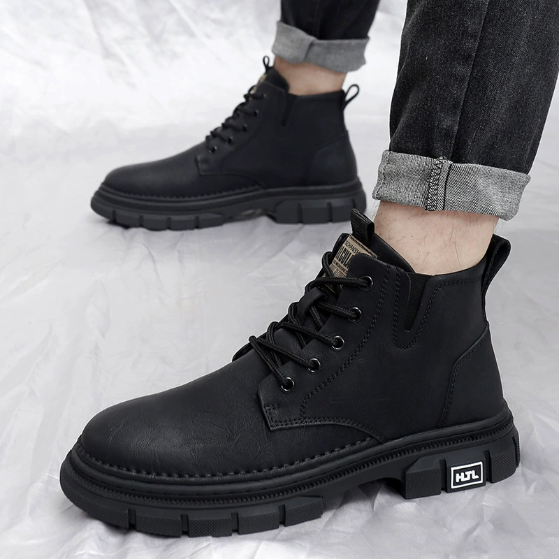 Классические универсальные повседневные ботинки Мартин в британском стиле, ретро рабочие кожаные туфли, мужские высокие ботинки, короткие ботинки, зимние ботинки.