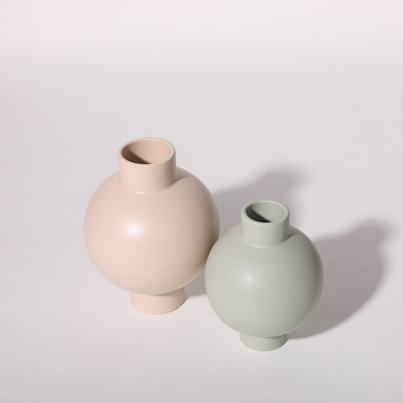 Moderno minimalista florero de cerámica decoración sala de estar flor seca arreglo de flores mesa de café mesa de comedor entrada decoración suave decoración de la flor