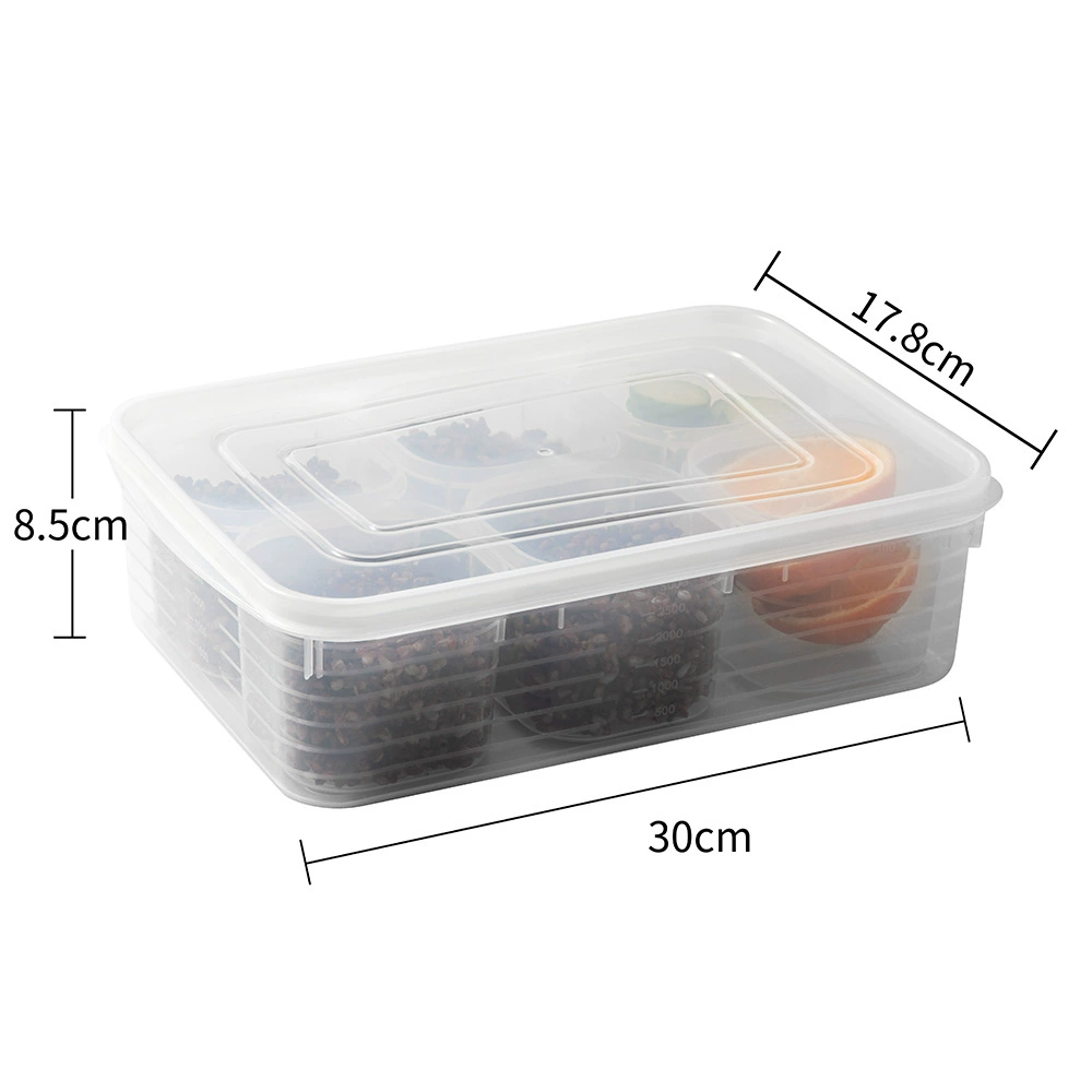 Refrigerator storage box, fresh‑keeping containers, 380 ml / 3600 ml, stackable set