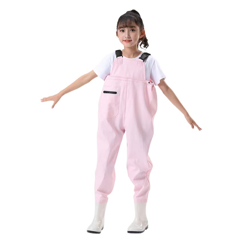 Children's water pants, sea-catching clothes, water-playing jumpsuit, kindergarten fish-catching waterproof wading full body water pants, sand-playing