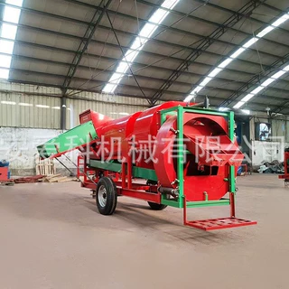 滚筒式干湿两用花生摘果机柴油机版本新款花生摘果机8000型长果机