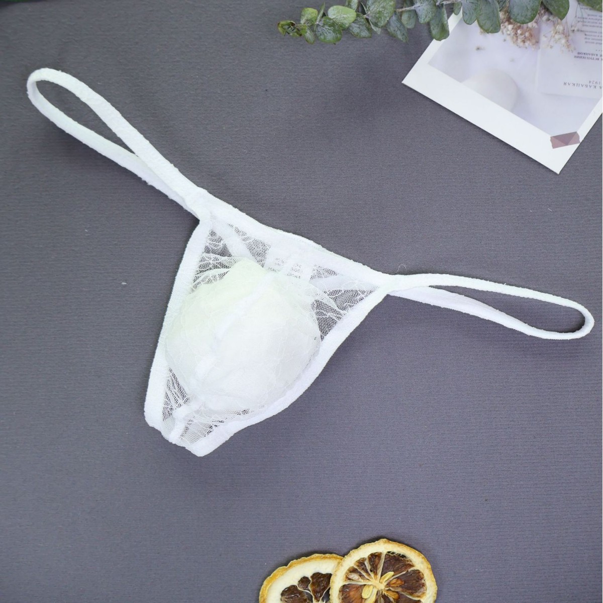 Foreign Trade Men's Lace Transparent Popular Men's Sexy Thong