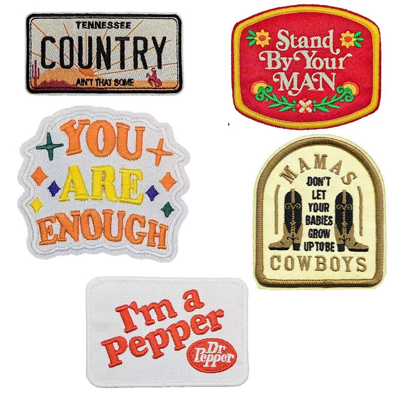 Patch embroidery clothing auxiliary materials self -cloth patches of national flag patch embroidery patch jewelry self -adhesion free sewing patch stickers