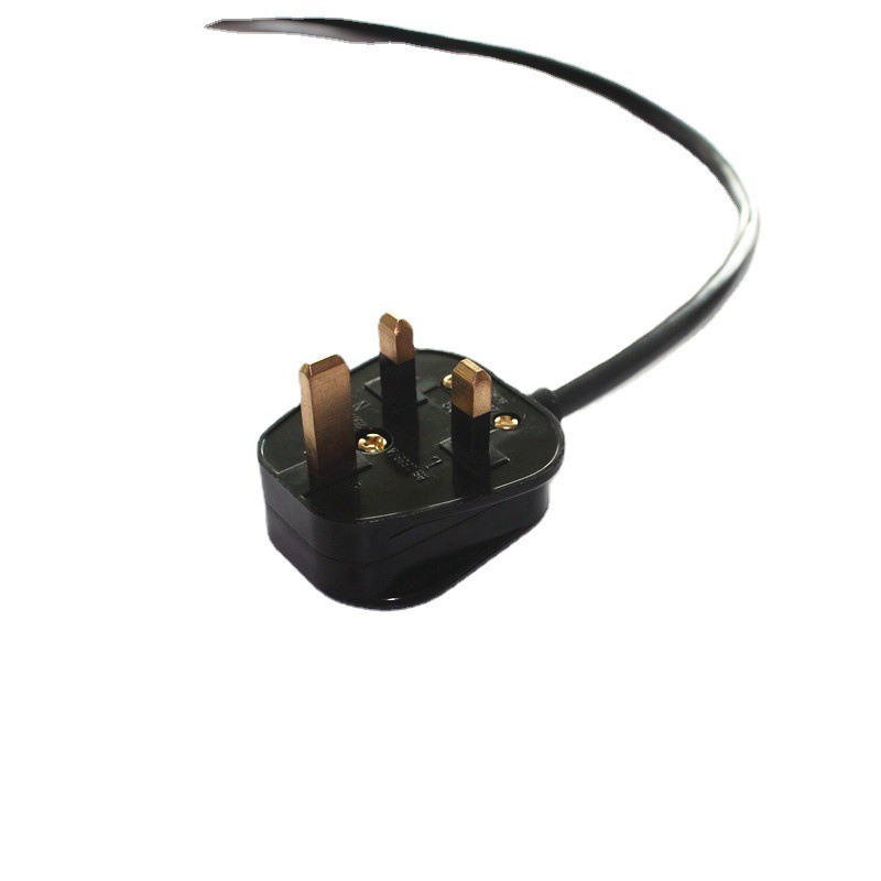 白色英规插头线现货H05VV-F 3*0.75 1米1.5米2米2.5米厂家直销