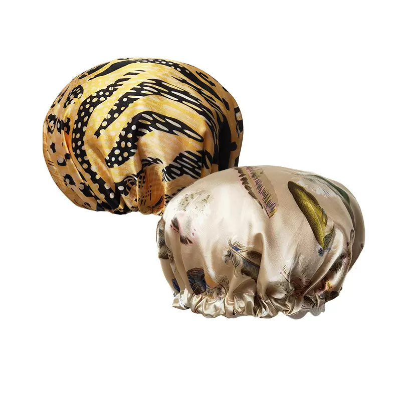 夏季豹纹印花现货儿童色丁睡帽 帽子 男孩睡觉用女孩护发帽