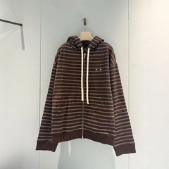 南油高定miu系25秋季新品字母条纹撞色休闲百搭抽绳连帽拉链外套