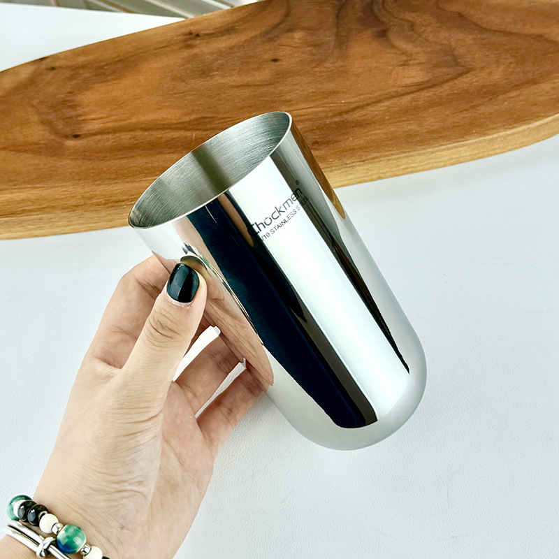 Chockmen Zhuo Deming 18 / 10 acero inoxidable taza de cerveza gruesa taza de vino taza de jugo taza de leche taza de agua