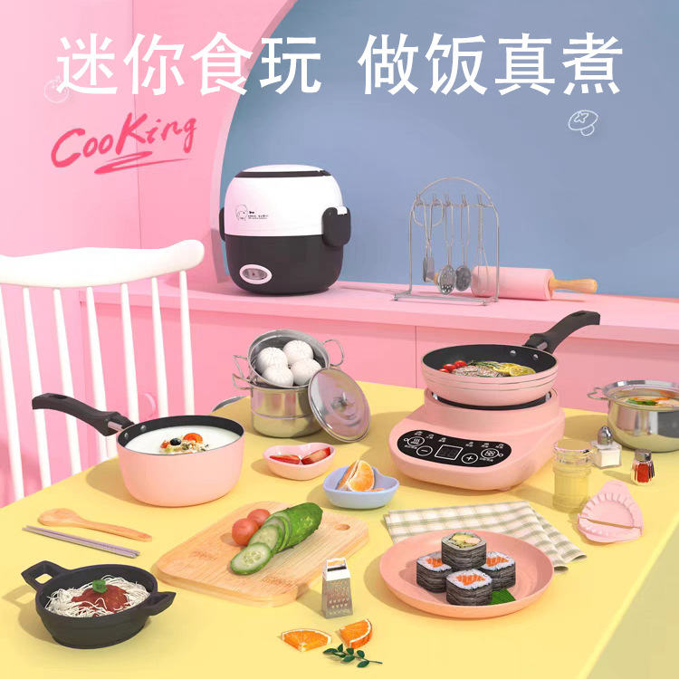 Mini Kitchen - Complete Set of Cooking Utensils, Realistic Cooking Toy for Kids (Edible Cooking)