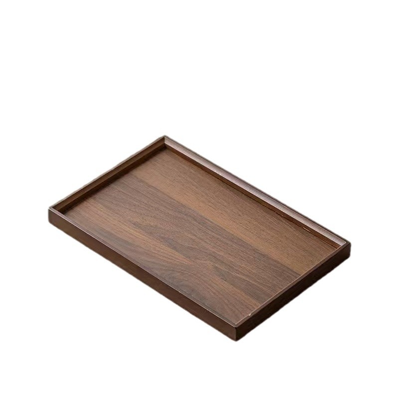 Nuevo estilo chino bambú madera rectángulo comedor hogar comercial té, café, bocadillos para el desayuno, bandeja simple de frutas secas