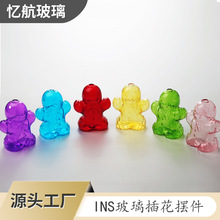 厂家定制跨境美式玻璃材质姜饼人工艺品圣诞节道具挂饰摆件
