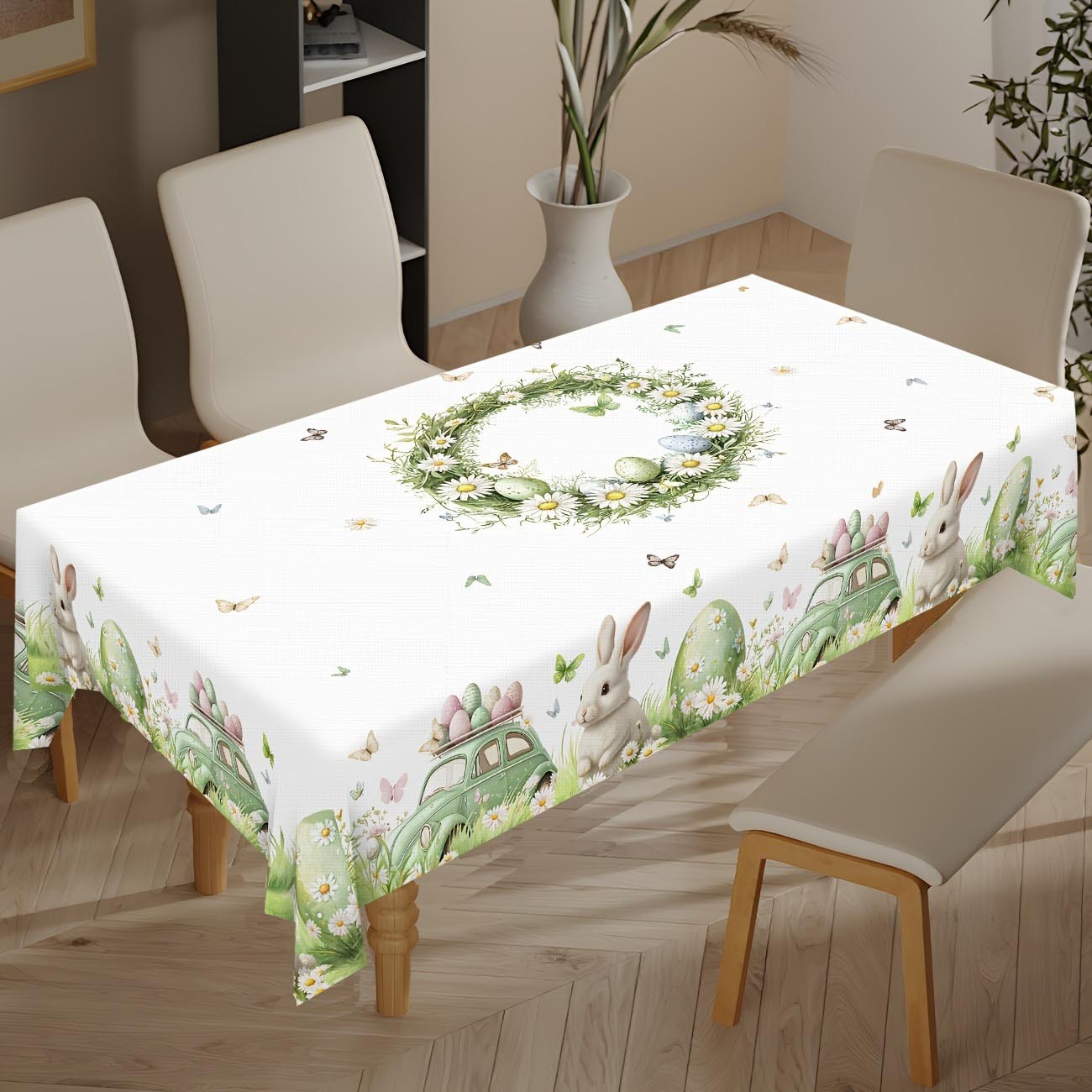 new Easter Egg Festive Tablecloth For Home Dining Table Dustproof Holiday Decoration_voghion.com