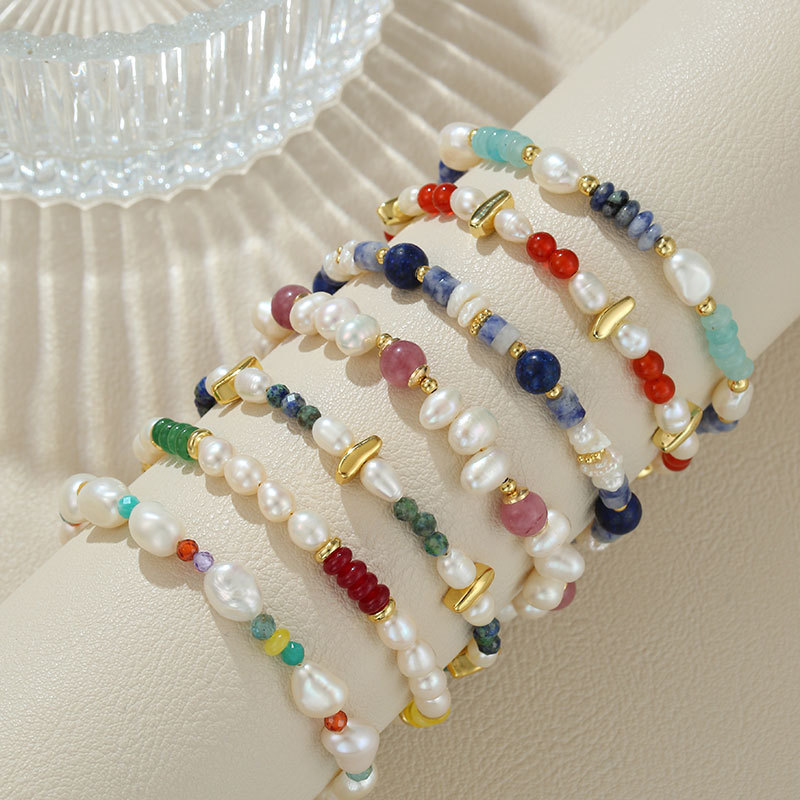 Baroque Pearl Bracelet, Natural Special-Shaped Irregular Extension Chain, Adjustable Size, Original Design