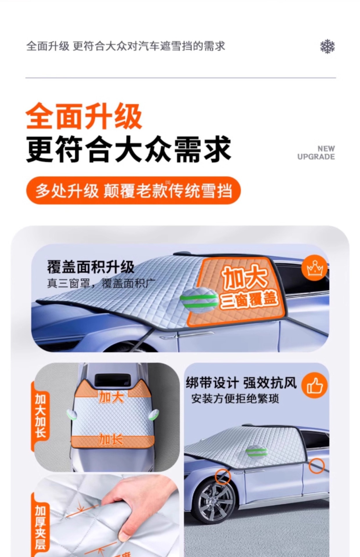Suitable for Haval H6/Big Dog Ii/H2/M6/F7 Car Sunshade, Front Windshield Snow Cover, Sunshade
