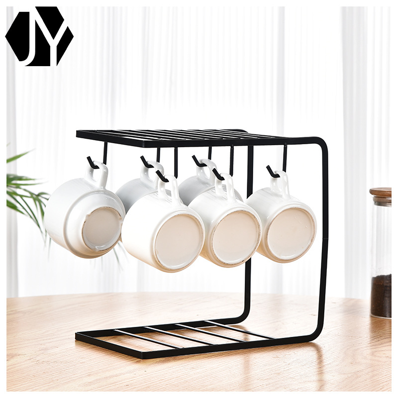 Japanese Iron art Leachate Cup holder Upside down household glass Mug Storage Shelf originality coffee Cup holder