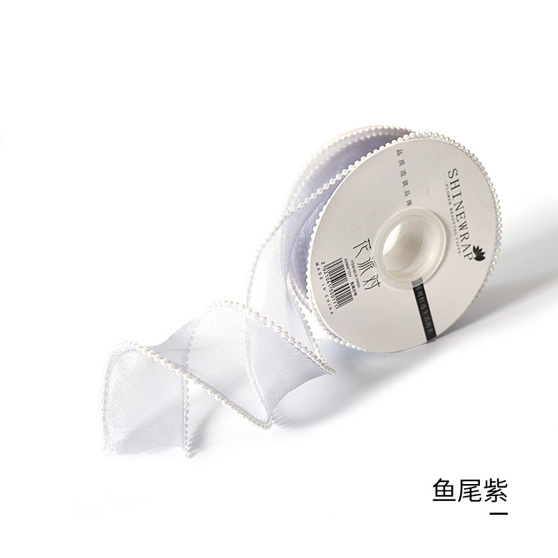 Cinta de embalaje para flores con perlas bilaterales, para regalos y ramos, fábrica al por mayor