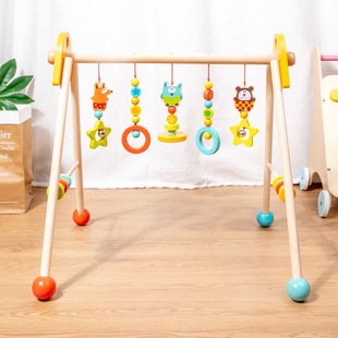 Baby Fitness Stand Newborn Bed Bell Pendant Bracket Pull Ring Hanging Bell 3-18 Months Educational Baby Toy Early Education