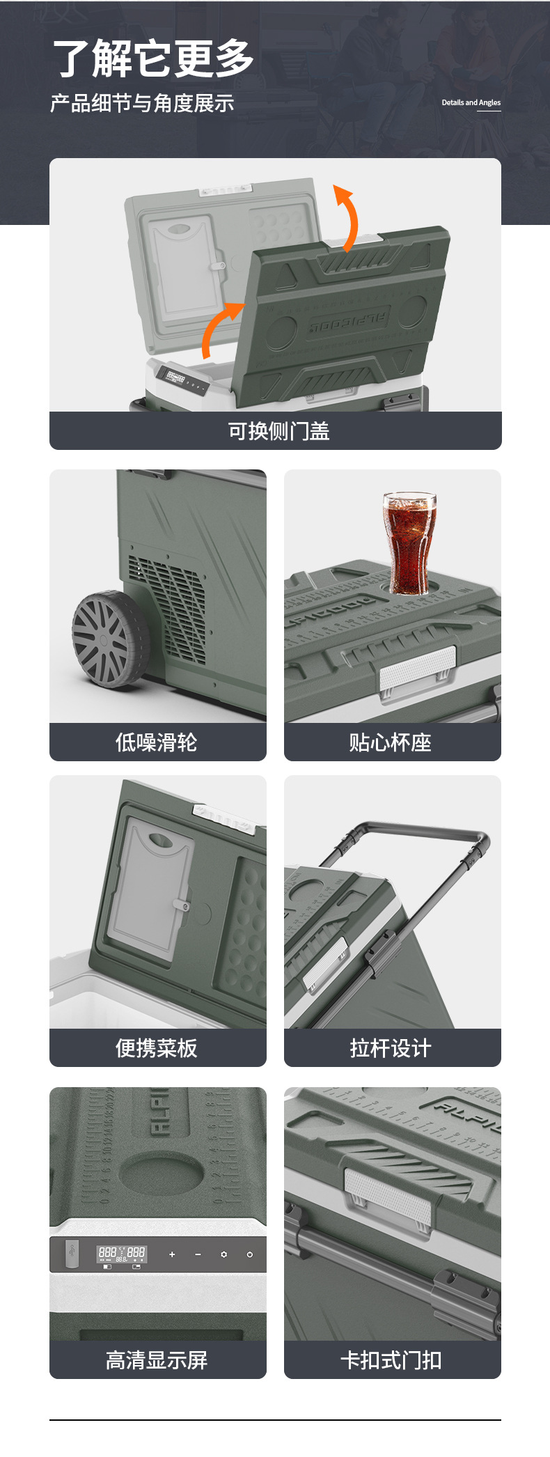 Ice Tiger Compressor Car Refrigerator Car Home Dual-use Refrigeration 12v24v Portable EZGW41 Dormitory Small Refrigerator