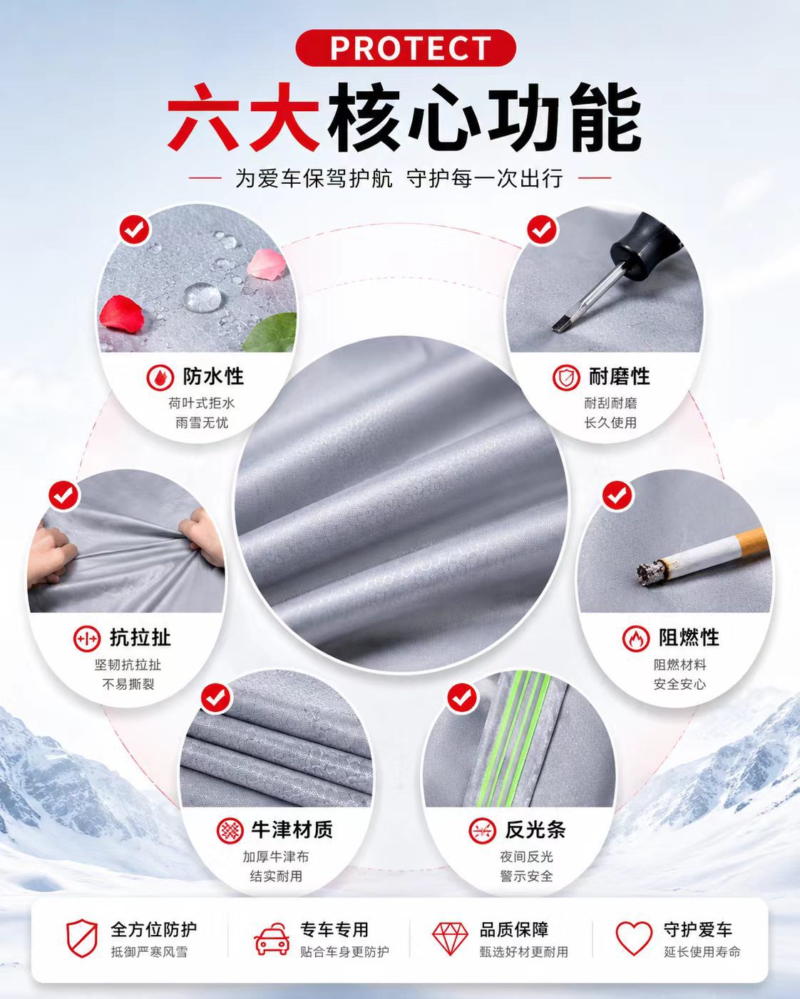 Universal thickened car cover for cars, sun-proof and rain-proof, suitable for all seasons, aluminum film car cover, cross-border export model