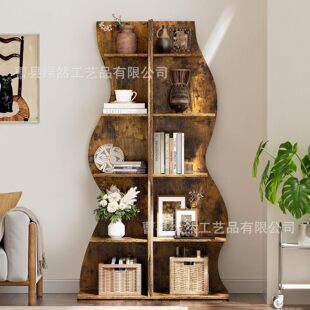 Cross-Border Corner Storage Rack Bookshelf Living Room Floor-Standing Indoor Simple Storage Corner Cabinet Corner Shelf