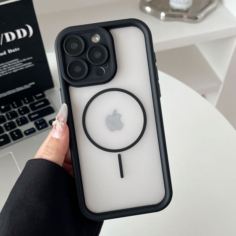 iPhone17用スマホケース TPU+PC一体型 マグネット式 Apple 16対応 メッキ加工 全面保護 耐衝撃 放熱スマホケース|undefined
