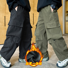 织里童装新款冬款儿童裤子百搭大童加厚保暖棉裤男童加绒裤冬装潮