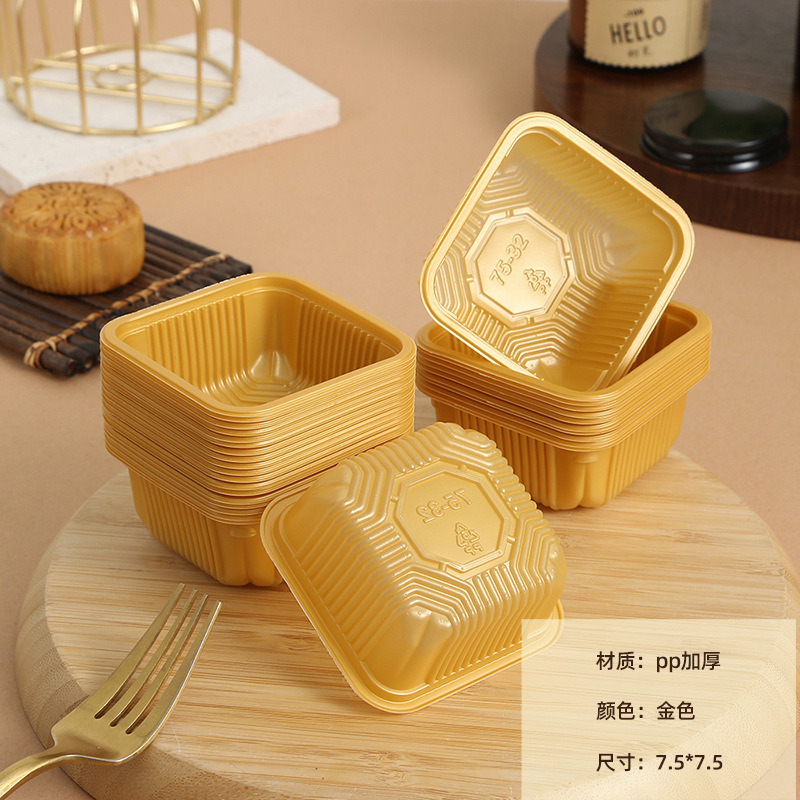 Producto titular de la torta de La Luna engrosada titular de la parte inferior de la torta de la yema de huevo caja de la ampolla caja de embalaje bandeja de plástico de calidad alimentaria al por mayor